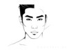 Abstract Minimalist Dancer's Eyebrow Art Print Signifying Grace and Rhythm