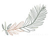 Minimalist Line Art of a Fern Frond