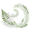 Minimalist Line Art of a Fern Frond