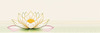 Simple Line Art of Lotus Flower Poised on Water
