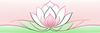 Simple Line Art of Lotus Flower Poised on Water
