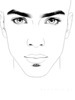 Minimalist Line Drawing of a Man's Face Highlighting Eyes, Nose, and Lips