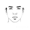 Minimalist Line Art of Man's Pursed Lips Showing Determination