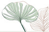 Minimalist Line Art of a Philodendron Leaf
