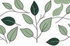 Minimalist Line Art of a Philodendron Leaf