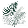 Minimalist Line Drawing of a Single Leaf