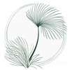 Minimalist Line Drawing of a Single Leaf