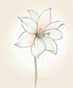 Fluid Line Art Suggesting Daffodil's Gentle Sway