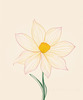 Fluid Line Art Suggesting Daffodil's Gentle Sway