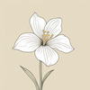 Fluid Line Art Suggesting Daffodil's Gentle Sway