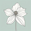 Fluid Line Art Suggesting Daffodil's Gentle Sway