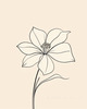 Fluid Line Art Suggesting Daffodil's Gentle Sway