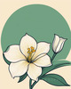 Fluid Line Art Suggesting Daffodil's Gentle Sway