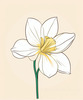 Fluid Line Art Suggesting Daffodil's Gentle Sway