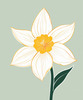 Fluid Line Art Suggesting Daffodil's Gentle Sway