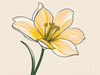 Fluid Line Art Suggesting Daffodil's Gentle Sway