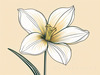 Fluid Line Art Suggesting Daffodil's Gentle Sway