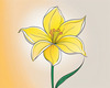 Fluid Line Art Suggesting Daffodil's Gentle Sway