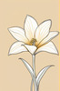 Fluid Line Art Suggesting Daffodil's Gentle Sway