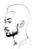 Minimalist art print of a traveler's facial expression with subtle stubble showcasing wanderlust