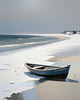 Minimalist Winter Beachfront Printable Art in Grey and White