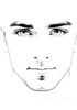 Minimalist Art Print of a Man's Wise Deep-Set Eyes