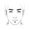 Minimalist Art Print of a Man's Wise Deep-Set Eyes