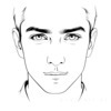 Minimalist Art Print of a Man's Wise Deep-Set Eyes