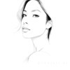 Minimalist Line Drawing of Woman's Facial Expression