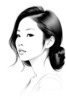 Minimalist Line Drawing of Woman's Facial Expression