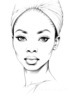 Minimalist Line Drawing of Woman's Eye and Nose for Modern Decor