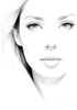Minimalist Line Drawing of Woman's Eye and Nose for Modern Decor