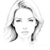 Minimalist Line Drawing of Woman's Eye and Nose for Modern Decor