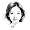 Minimalist Portrait of a Woman's Youthful Face with Subtle Smile Printable Art