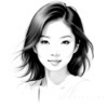 Minimalist Portrait of a Woman's Youthful Face with Subtle Smile Printable Art