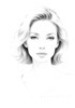 Minimalist Portrait of Woman's Neck and Collarbone in Pen Strokes