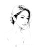 Minimalist Portrait of Woman's Neck and Collarbone in Pen Strokes