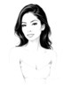 Minimalist Portrait of Woman's Neck and Collarbone in Pen Strokes