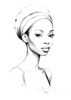 Minimalist Portrait of Woman's Neck and Collarbone in Pen Strokes