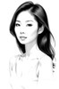 Minimalist Portrait of Woman's Neck and Collarbone in Pen Strokes