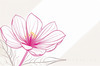 Minimalistic Line Art of Hanging Fuchsia Flower Drape