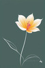 Minimalistic Line Art of Hanging Fuchsia Flower Drape