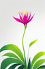 Minimalistic Line Art of Hanging Fuchsia Flower Drape