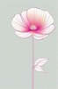 Minimalistic Line Art of Hanging Fuchsia Flower Drape