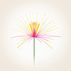 Minimalistic Line Art of Hanging Fuchsia Flower Drape