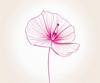 Minimalistic Line Art of Hanging Fuchsia Flower Drape