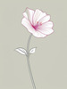 Minimalistic Line Art of Hanging Fuchsia Flower Drape