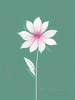 Minimalistic Line Art of Hanging Fuchsia Flower Drape