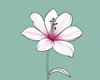 Minimalistic Line Art of Hanging Fuchsia Flower Drape