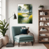 Misty Meadow at Dawn Living Room Demo